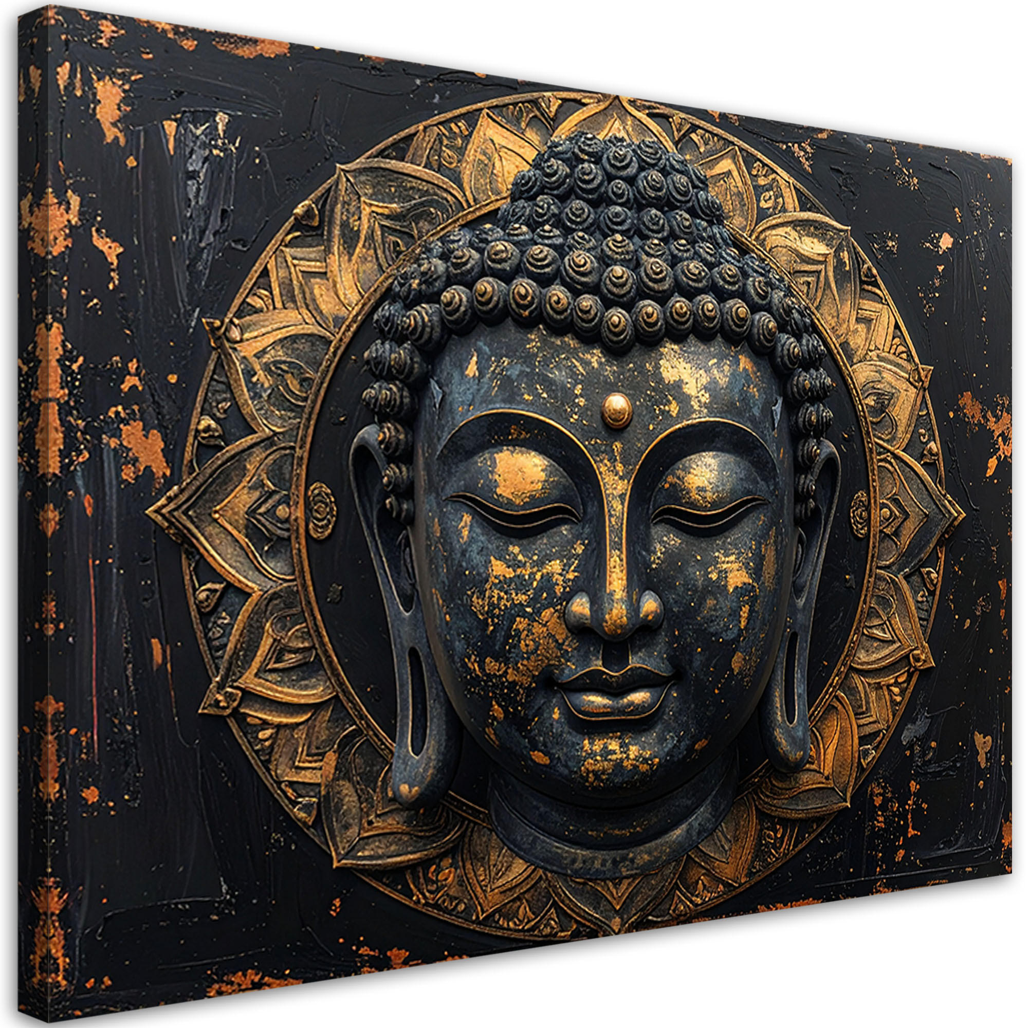 Feeby Leinwandbild Gold 60x40 cm