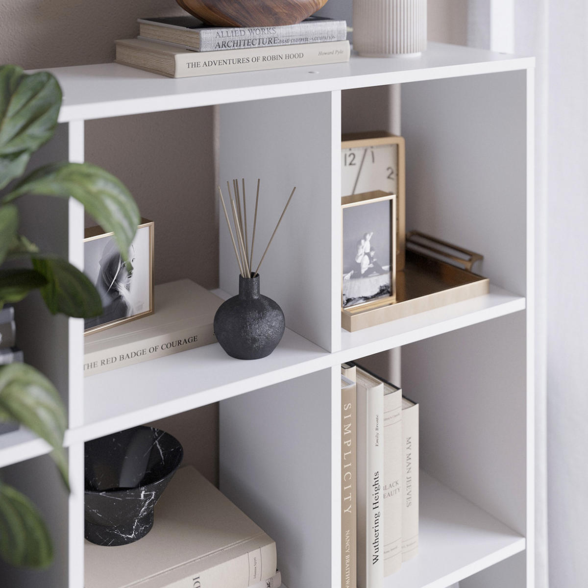 RAUMTEILER Nove Weiß 104 x 108 cm - Weiß, Holzwerkstoff (104/108/29cm) - Vicco