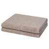 DUSCHTUCH Pearl 2er-Set - Taupe, Textil (67/140cm) - MÖVE