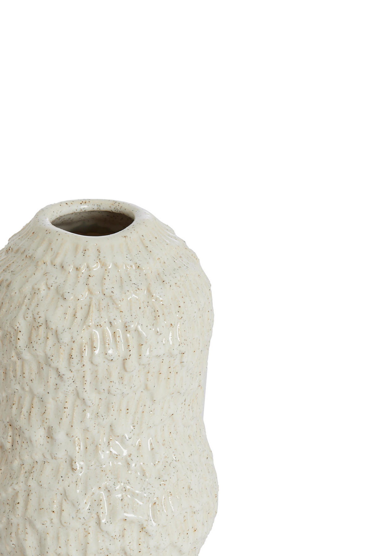 VASE Asola Weiß Ø13,5/20,5 cm - Weiß, Keramik (20.5cm) - Light & Living
