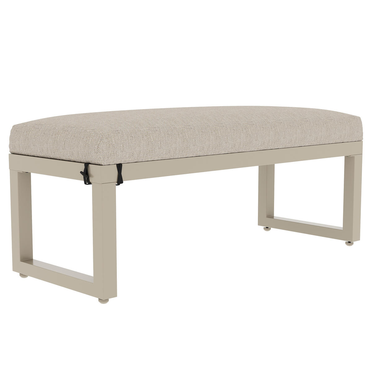 LOUNGEGARNITUR aus Metall & Kunststoffholz 110x58x78cm Beige - Beige, Metall - Modfu