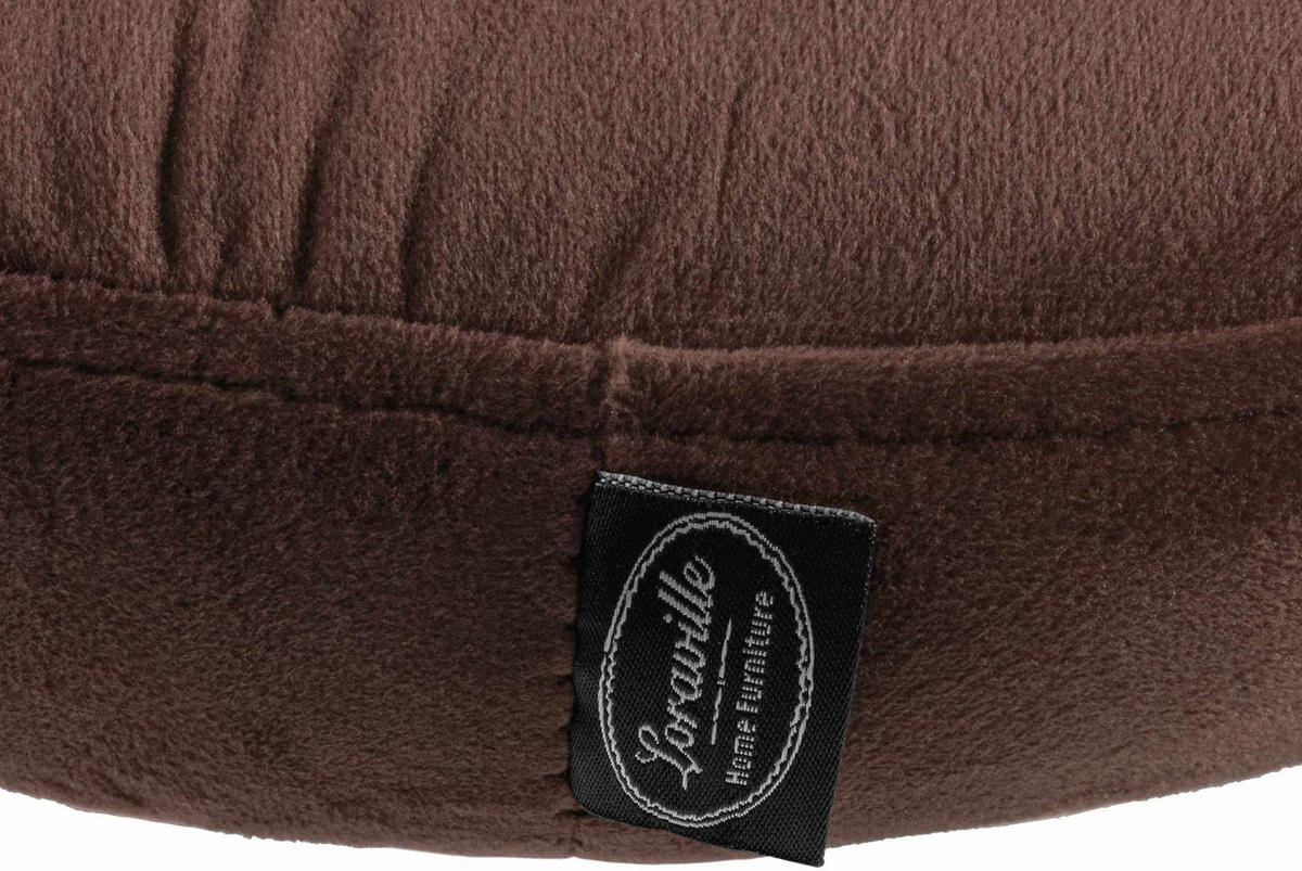 BARHOCKER 2er Set Samt braun - Braun, Textil/Metall (38.5/60/38.5cm) - CLP