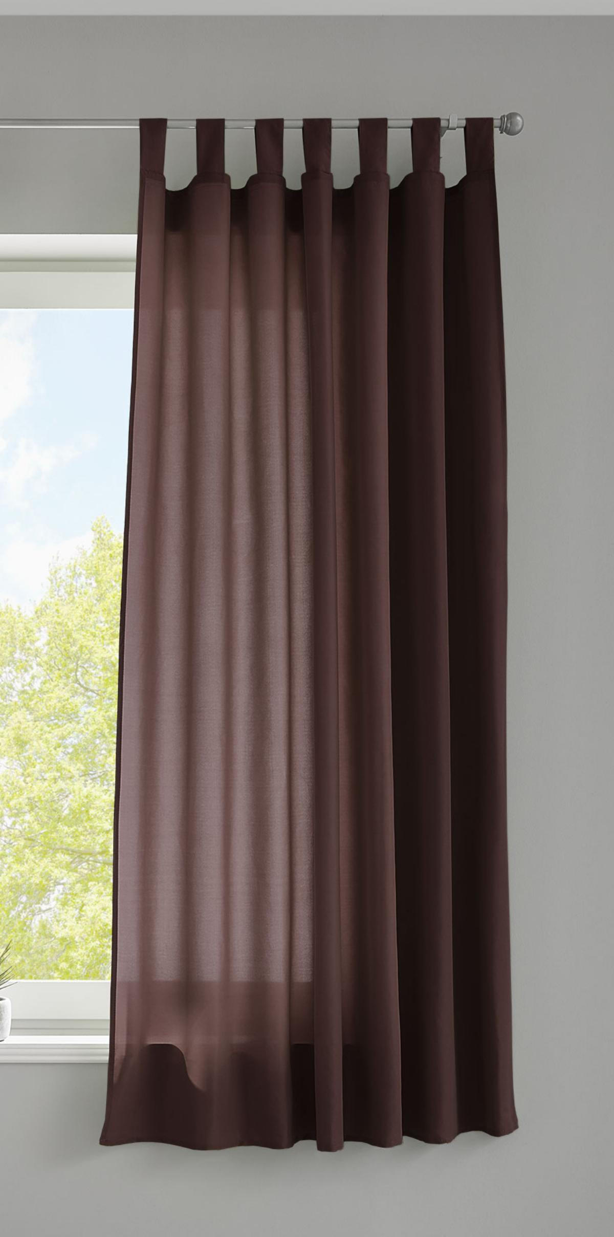 VORHANG POTSDAM HxB 175x140 cm Braun - Braun, Textil (140/175cm) - Gardinenbox