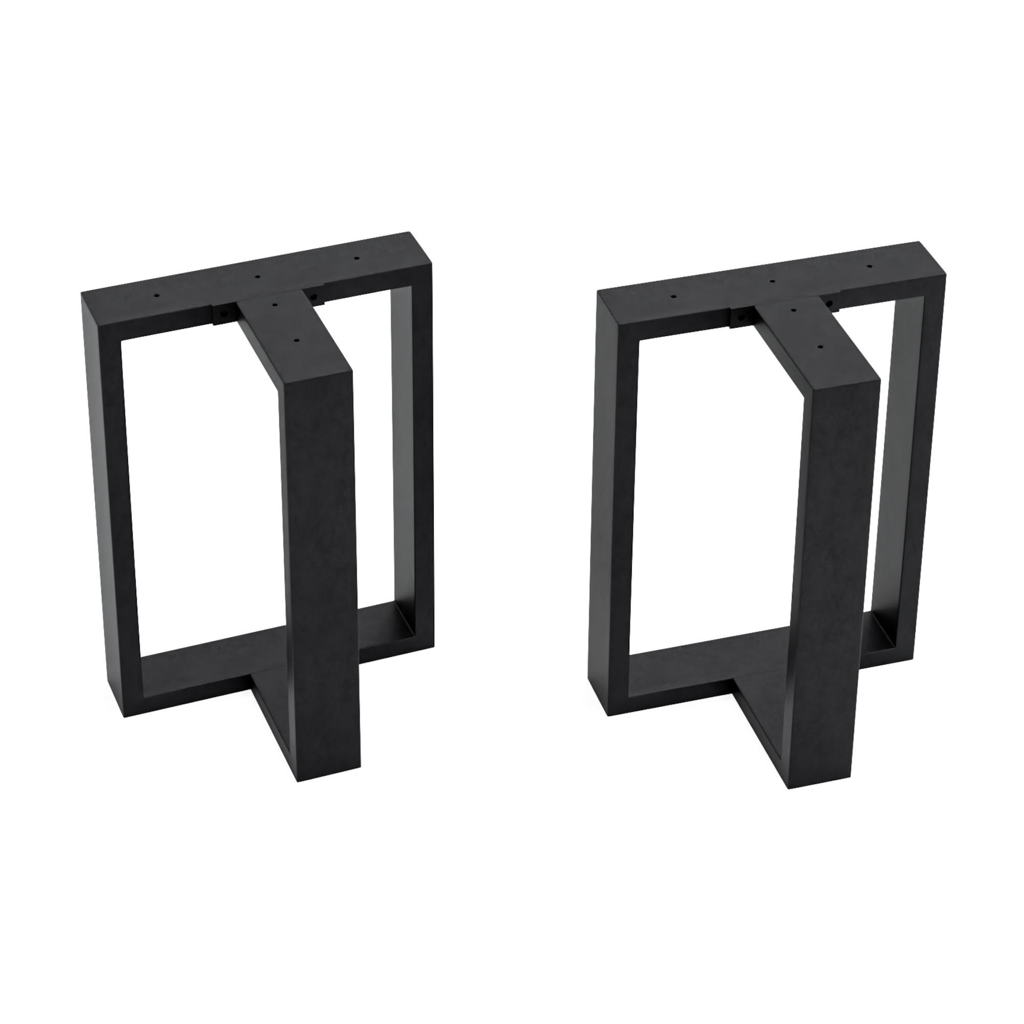 TISCHGESTELL-SET 2 TLG. Ashby - Schwarz, Metall (30/42/20cm) - [en.casa]