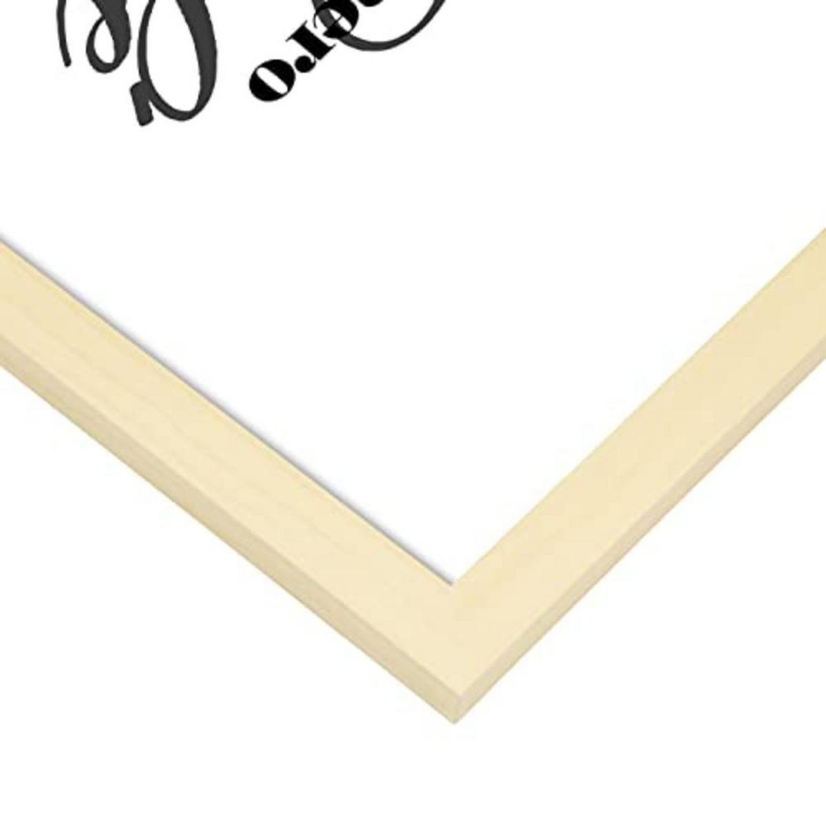 POSTER Set mit 4 Kaffee TypografieStil A4 Rahmen aus hellem Holz - Beige, Papier (29.7/3cm) - Nacnic