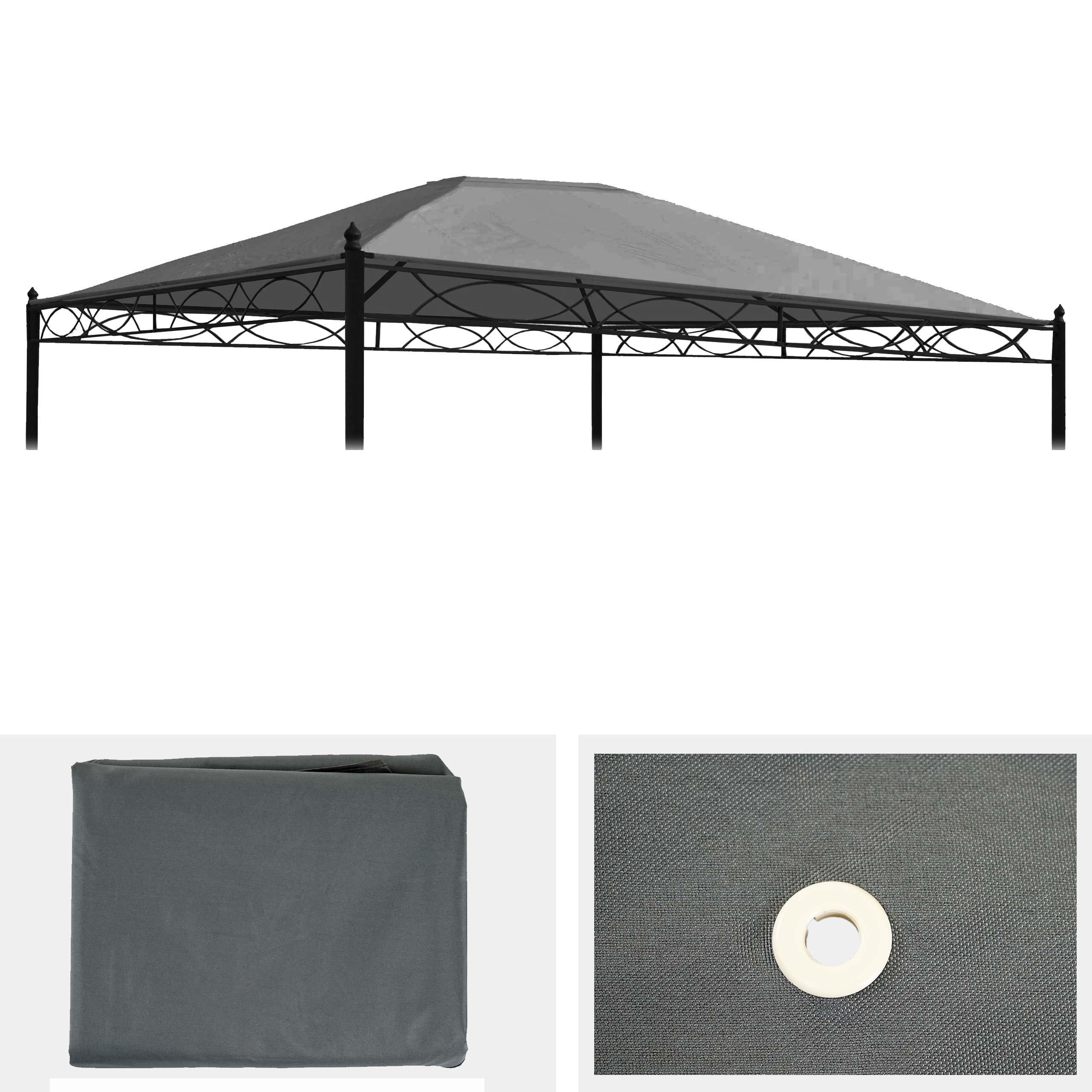 ERSATZBEZUG FÜR DACH PERGOLA CALPE Grau - Grau, Textil (380/1/280cm) - MCW