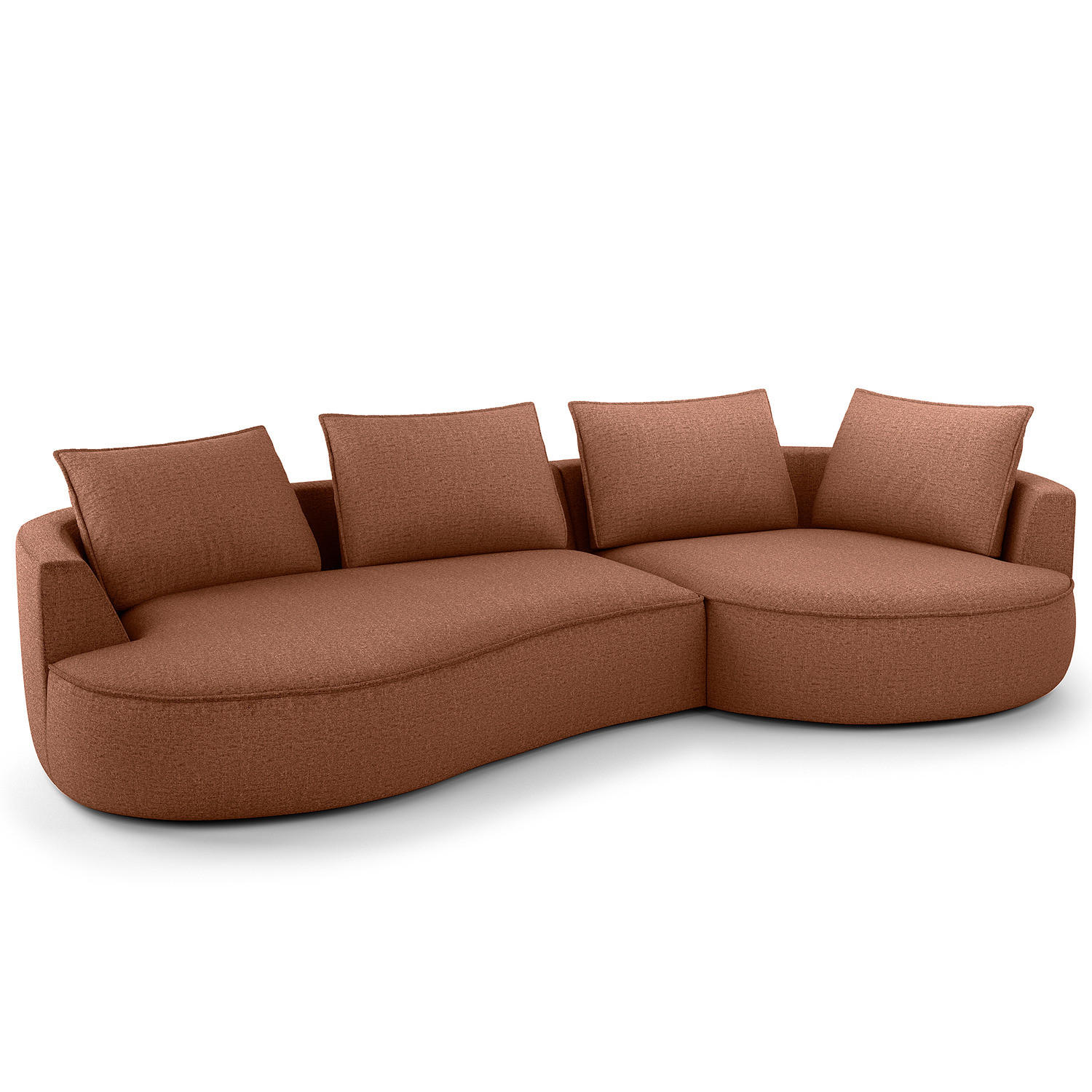 BIGSOFA - Beige/Schwarz, Kunststoff/Textil (322/82/154cm) - home24