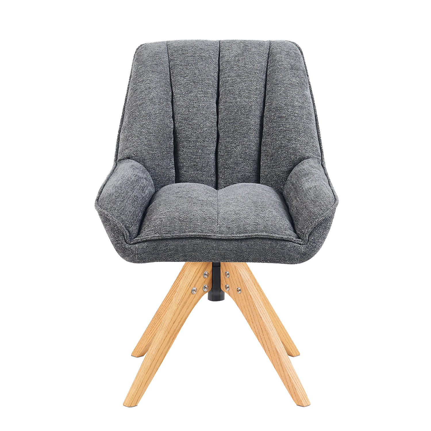 DREHSTUHL Mika-Lio - Honigeiche/Grau, Eichenholz/Holz (60/88/68cm) - DUBI Möbel