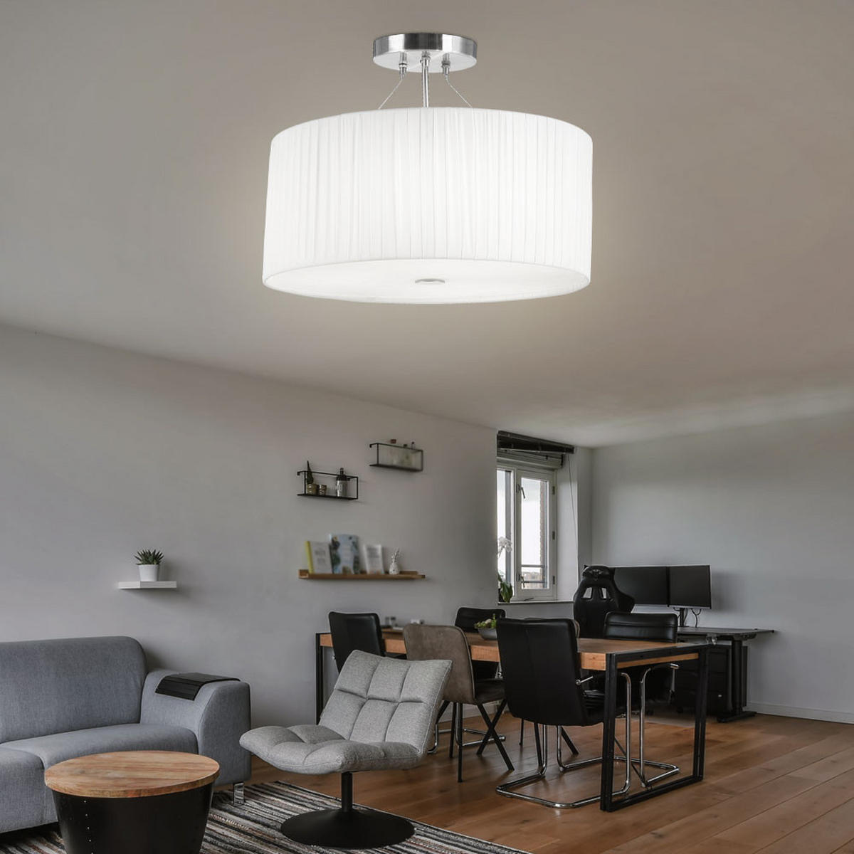 LED DECKENLEUCHTE LA NUBE Weiß Metall - Weiß, Metall (45/45/36cm) - Globo Lighting