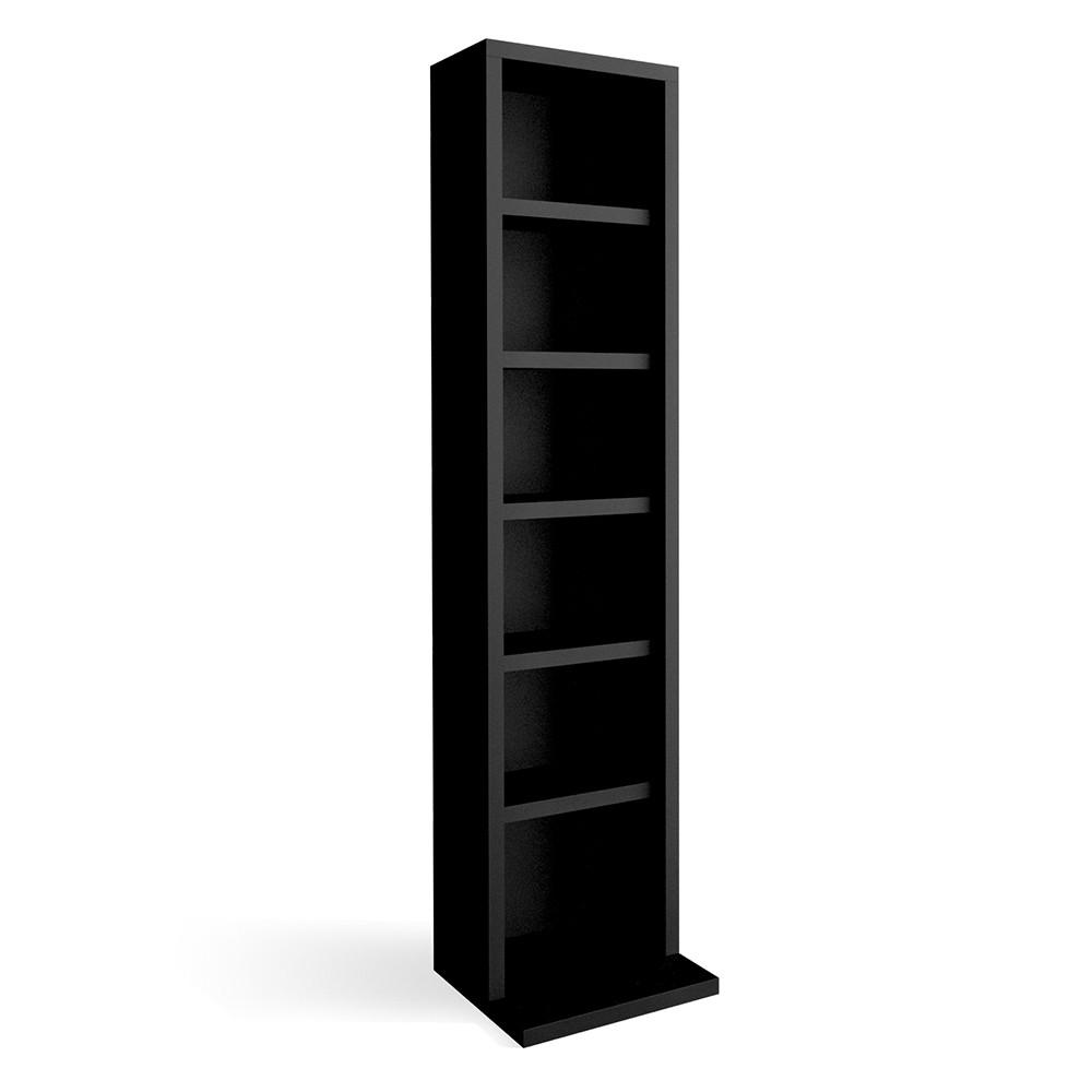 CD-REGAL Schwarz 21 x 91.8 cm - Schwarz, Holzwerkstoff (21/91.8/20cm) - Vicco