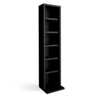 CD-REGAL Schwarz 21 x 91.8 cm - Schwarz, Holzwerkstoff (21/91.8/20cm) - Vicco