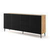 SIDEBOARD BEIGE - Beige/Schwarz, Holzwerkstoff (200/87/42cm) - FURNLUX