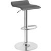 BARHOCKER, Höhenverstellbarer Barstuhl,aus Kunstleder Metall - Grau, Metall (38.5/84/39.5cm) - Woltu