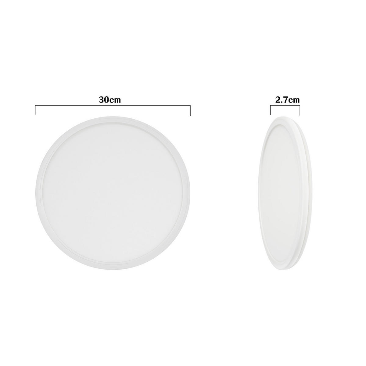 LED-DECKENLEUCHTE Xandor 30/30/2.7 cm - Weiß, Metall (30/30/2.7cm) - ZMH