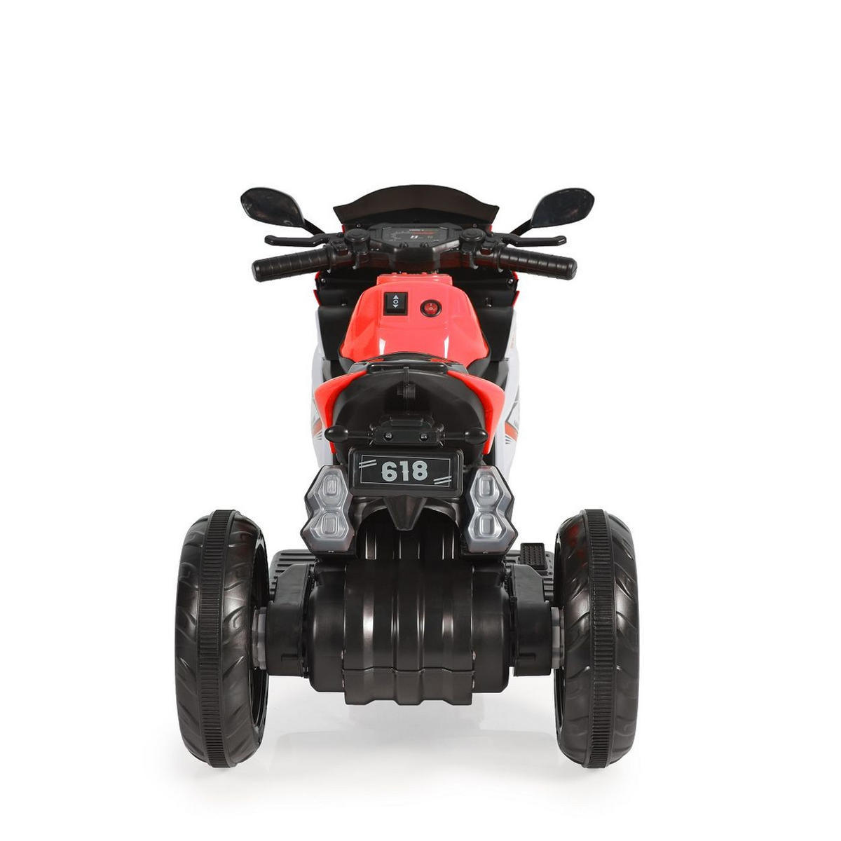 ELEKTROMOTORRAD Hurricane rot drei Räder, Musikfunktion, Rückwärtsgang - Rot, Kunststoff (82/45/55cm) - Moni