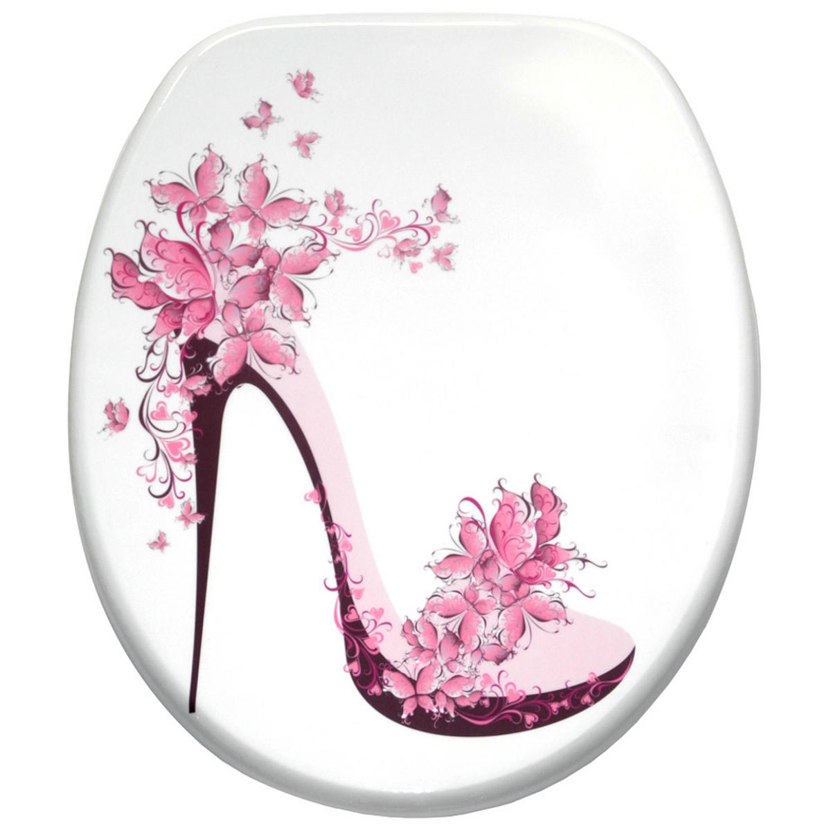 WC-SITZ Schuh - Pink, Holzwerkstoff (38/6/47cm) - Sanilo