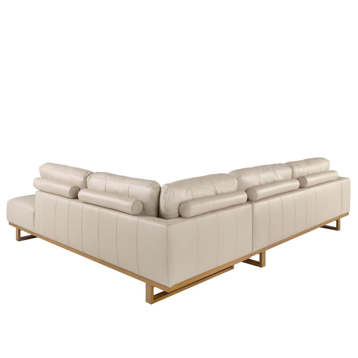 ECKSOFA Rechtes Ecksofa in Leder sand 316/252/82 cm - Sandfarben/Honig, Leder (316/252cm) - ANGEL CERDA