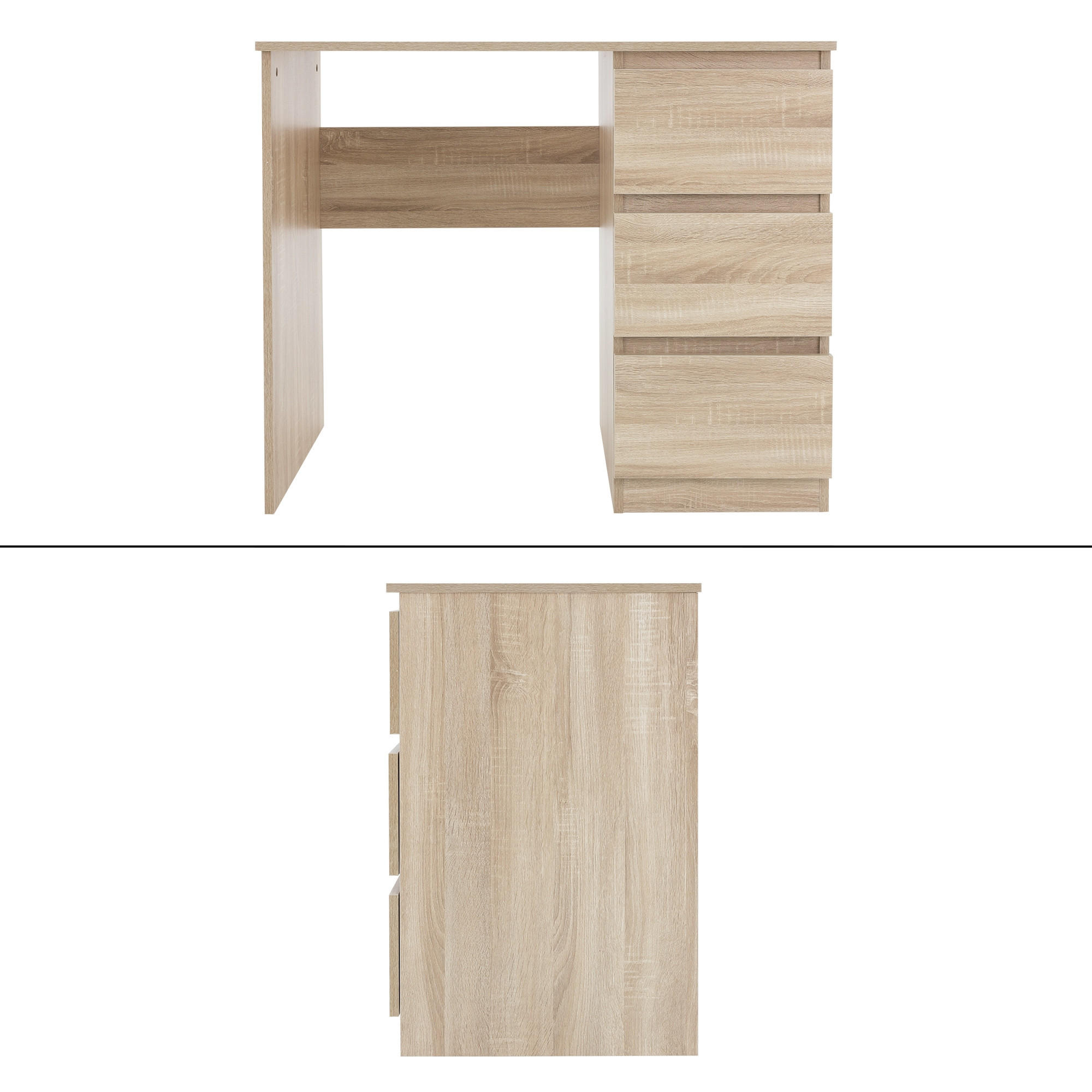 SCHREIBTISCH - Braun, Holzwerkstoff (90/50/76cm) - ML-DESIGN