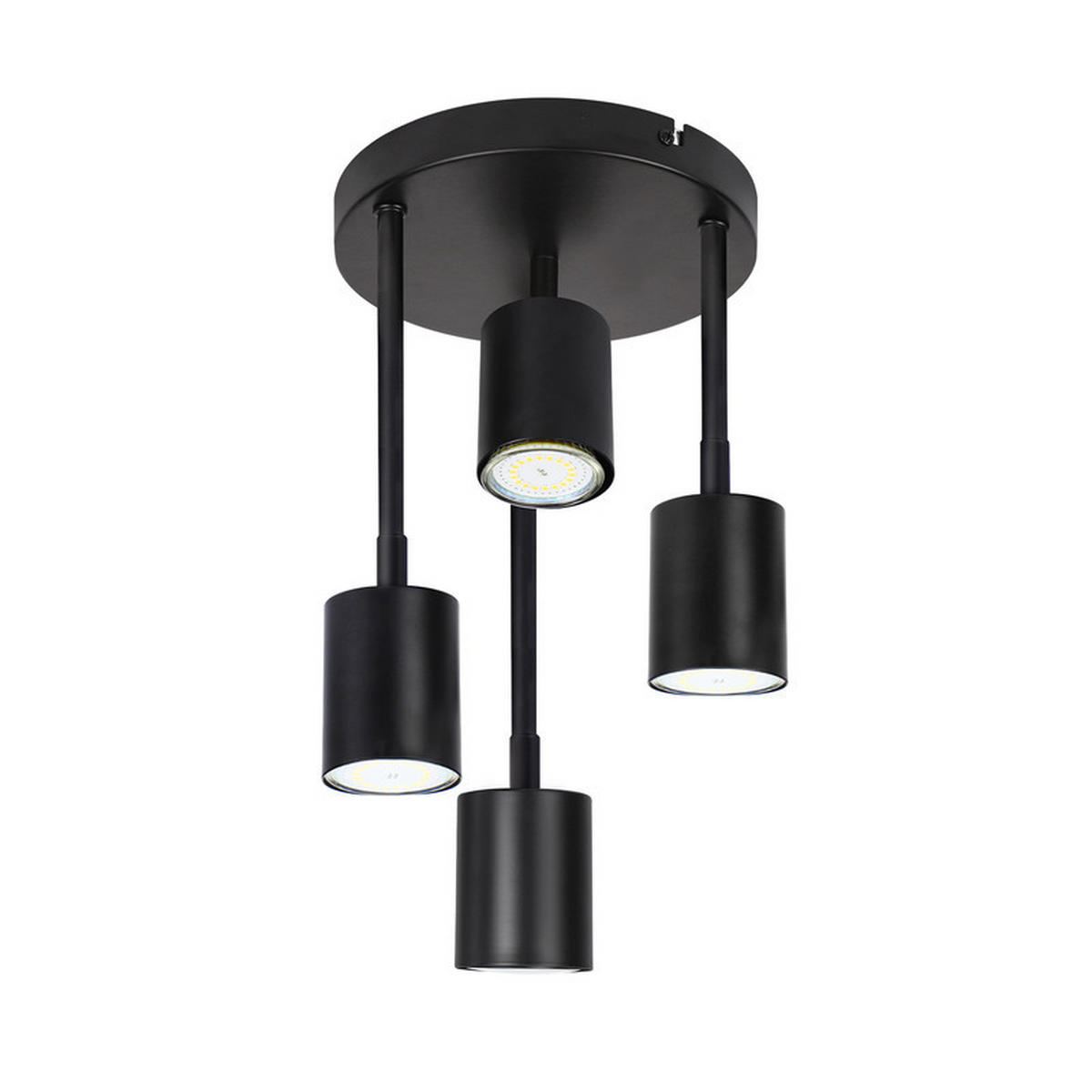 DECKENSTRAHLER Maeder 4-flammig 20/20/34cm - Schwarz, Metall (20/20/34cm) - Nettlife