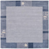 HANDTUFTTEPPICH Royal Ganges 200x200 cm - Hellblau, Textil (200/200cm) - THEKO