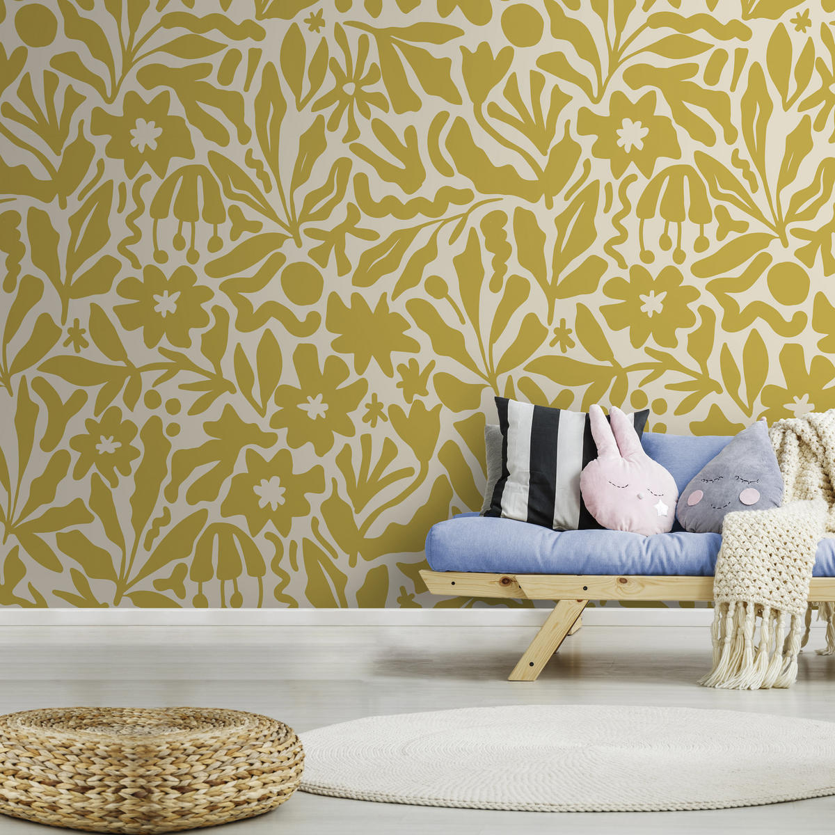 FOTOTAPETE Joy - Gelb, Papier/Kunststoff (300/0.1cm) - Art for the Home