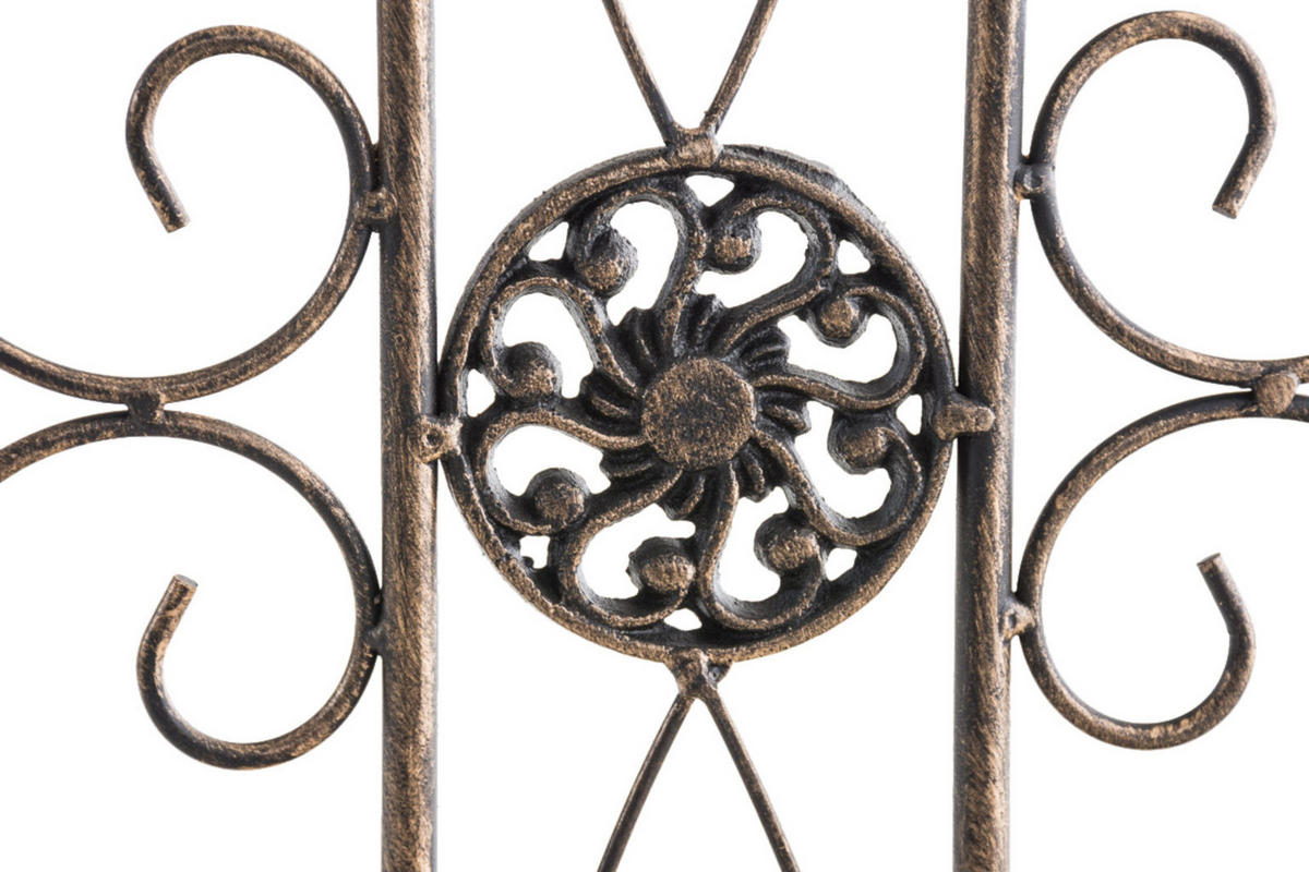 GARTENZAUN 4er Set Metall Bronze - Bronzefarben, Metall (124/116cm) - CLP