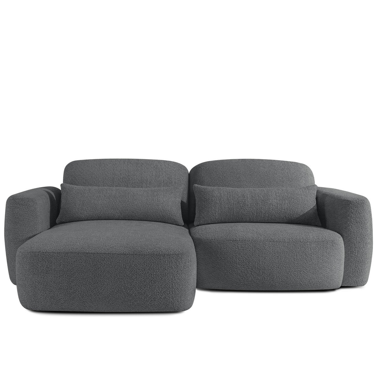 SITZGARNITUR ELOSA - Dunkelgrau, Holz/Textil (245/85/165cm) - KONSIMO®