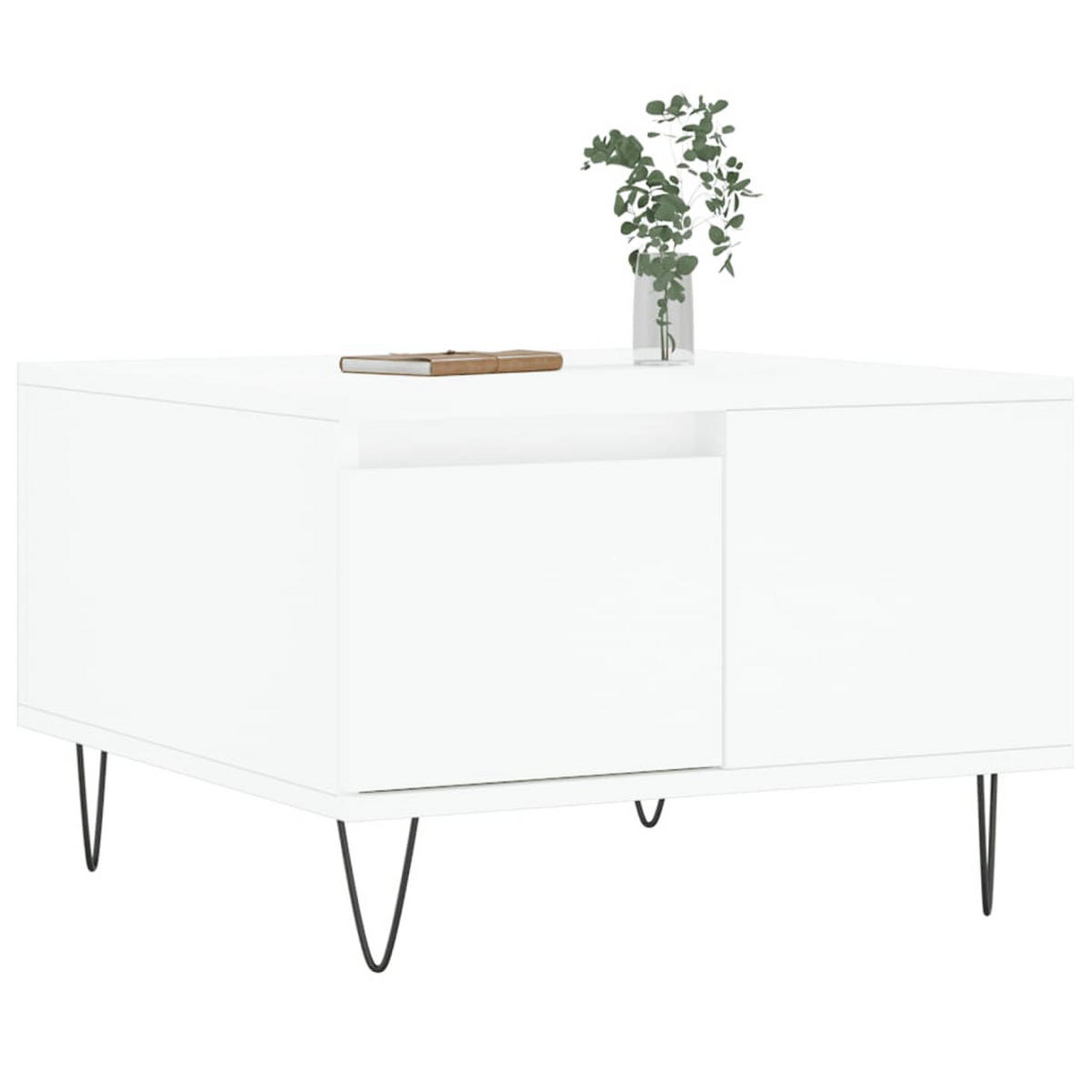 COUCHTISCH Weiß 55x55x36,5 cm Holzwerkstoff - Weiß, Holzwerkstoff (55/55/36.5cm) - furnicato