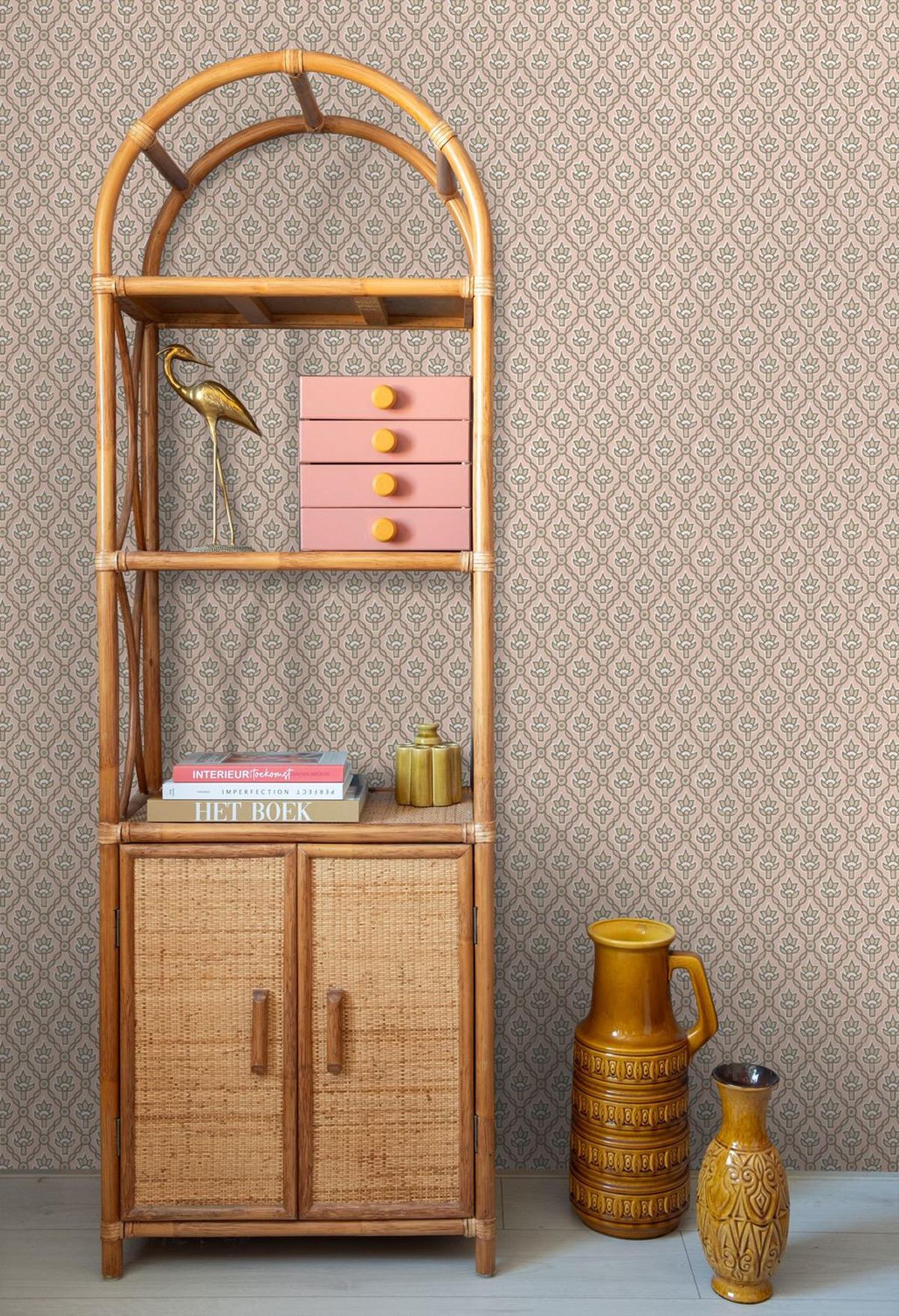 TAPETE Blumenmuster 50 x 900 cm - Pink, Papier (50/900cm) - ESTAhome