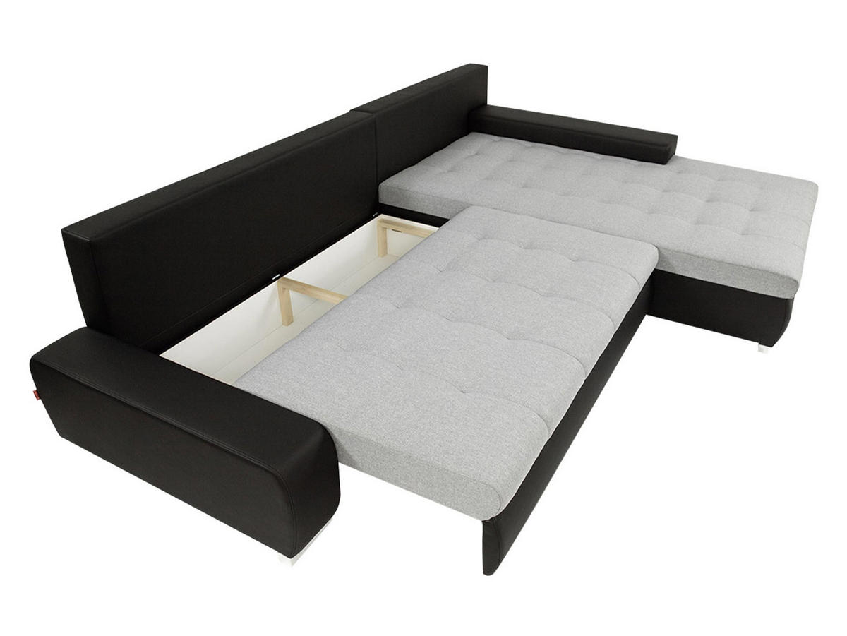 ECKSOFA Orkan - Schwarz, Holz/Textil (302/213cm) - MIRJAN24