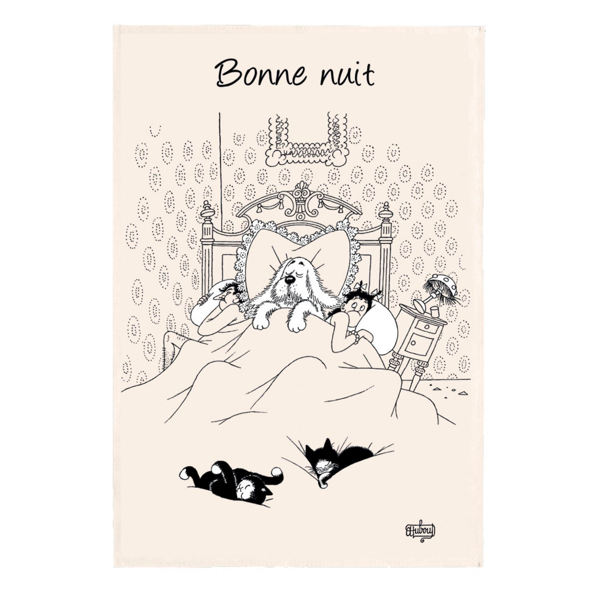 GESCHIRRTUCH Dubout Bonne nuit ekrü 48 x 72 cm - Weiß, Textil (48/72cm) - Winkler