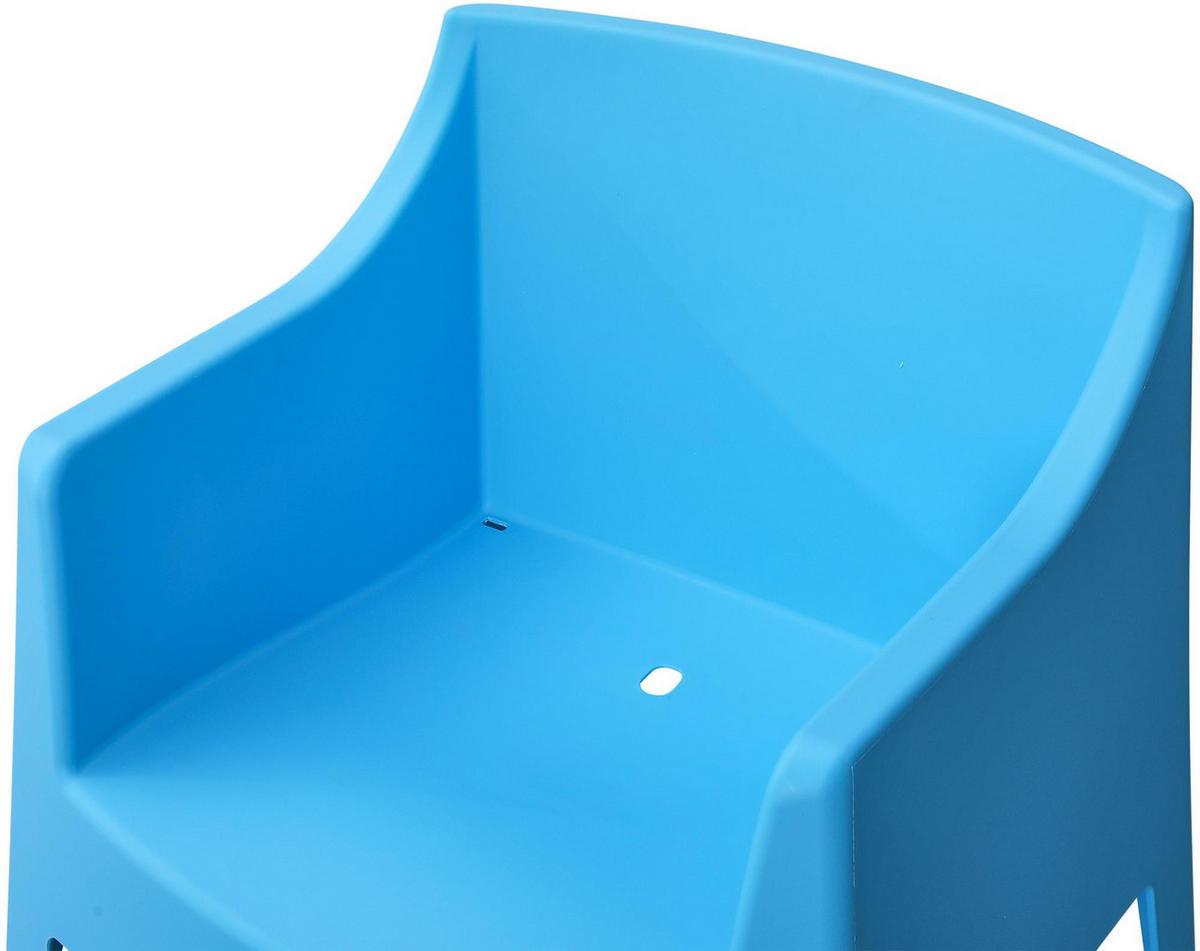 GARTENSTUHL Henri 4er Set 73x57x78cm Kunststoff Blau Stapelstuhl - Blau, Kunststoff (73/78/57cm) - DELUKE