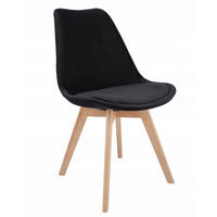 STUHL Bari - schwarz - Buchefarben/Schwarz, Holz/Textil (48.5/82/60cm) - JuMi
