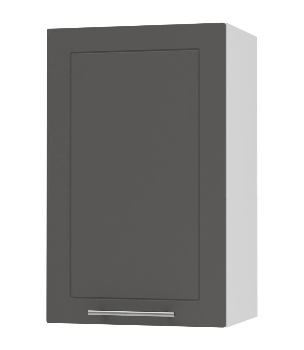 Feldmann-Wohnen Küchenhängeschrank Graphit, Weiß 45x72x32.5 cm