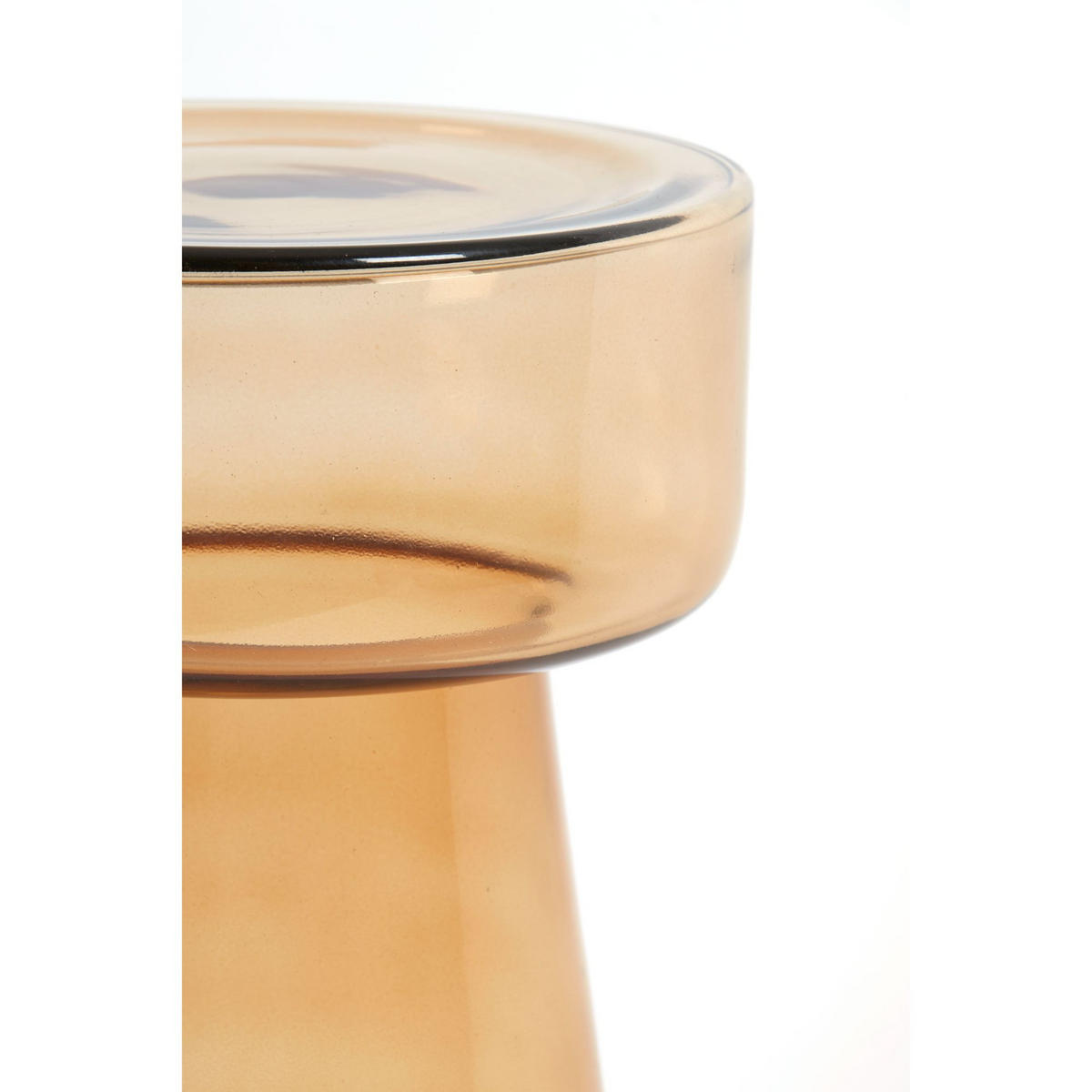 LIGHT & Living - Beistelltisch DAKWA - Ø30x50cm - Gelb - Dunkelgelb, Glas (30/30/50cm) - Light & Living