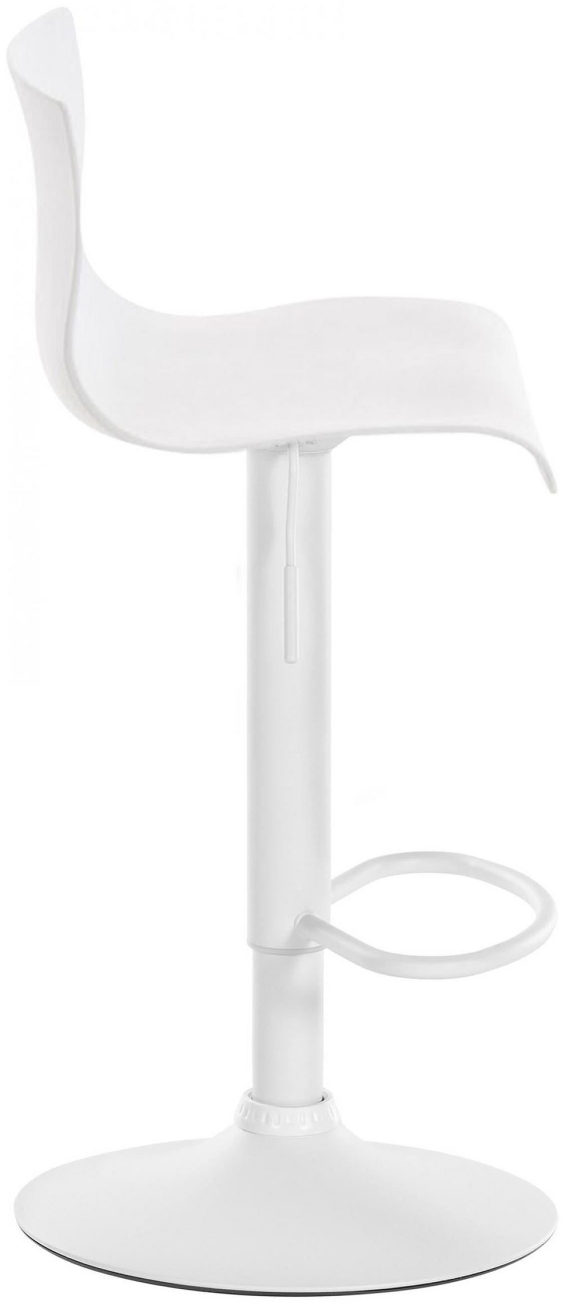 BARHOCKER Kunststoff weiß - Weiß, Kunststoff/Metall (39/84/36cm) - CLP