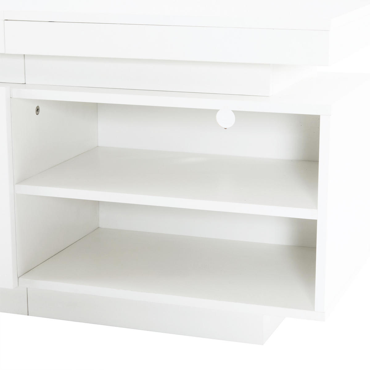 LOWBOARD DE-40309 mit LED und Hochglanzfront Weiß - Weiß, Holzwerkstoff (170/50/35cm) - ComfortXL