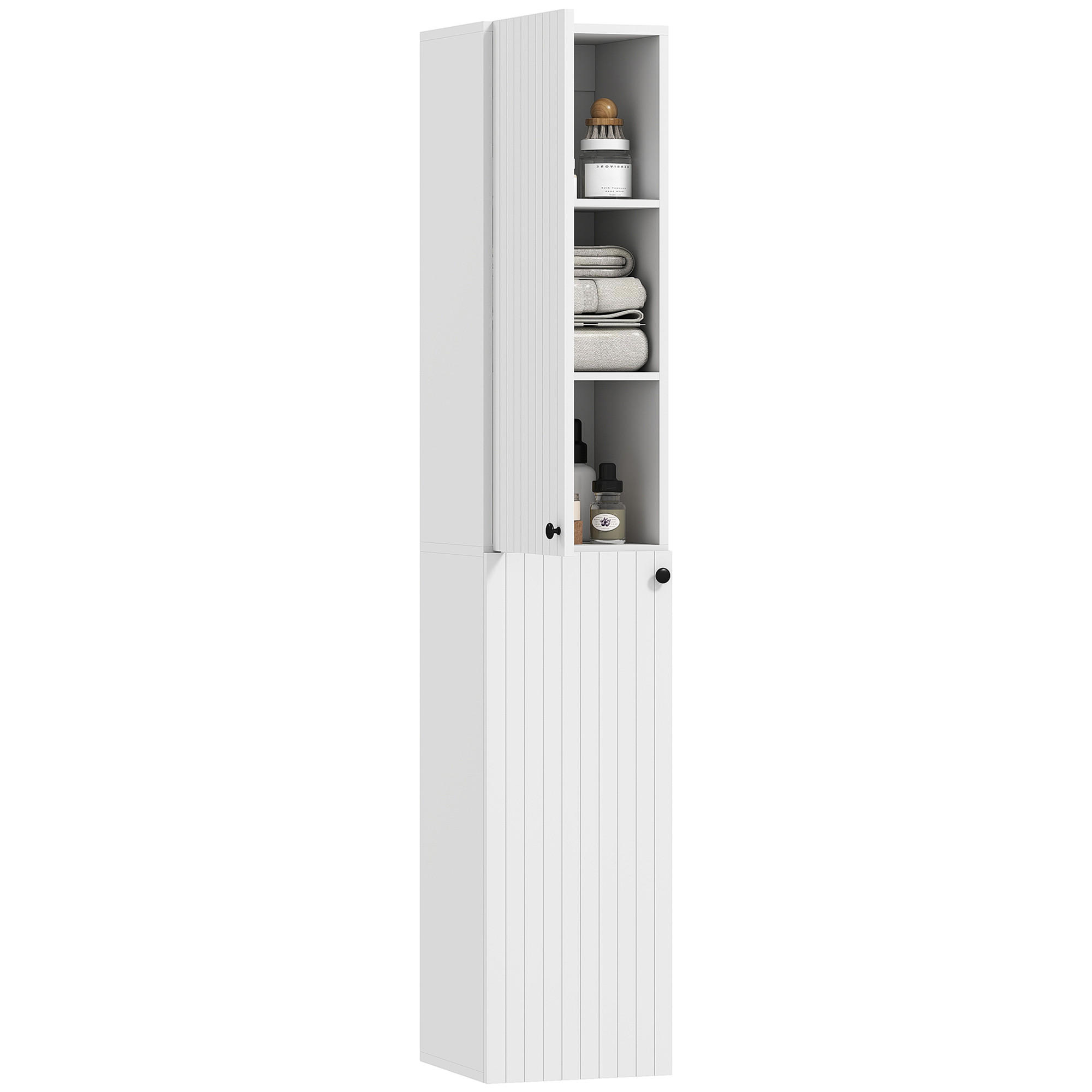 HOCHSCHRANK DE-08492 6 Regale Weiß - Weiß, Holzwerkstoff (30/161/30cm) - ComfortXL