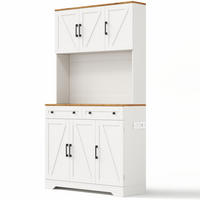 KÜCHENSCHRANK mit LED-Beleuchtung, integrierten Steckdosen, ausziehbarem Organizer, MDF, 100/180/40 cm - Naturfarben, Kunststoff (40/180/100cm) - Rolipo
