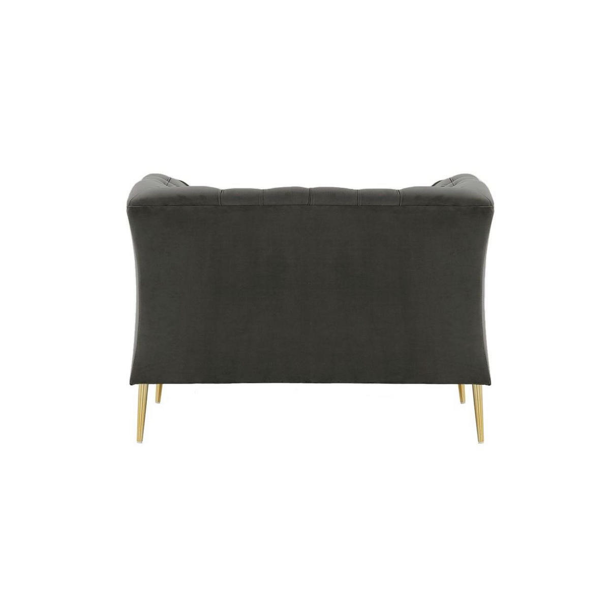 SESSEL Chesterfield Modern-Velluto 19 - Dunkelgrau, Holz/Textil (106/74/80cm)