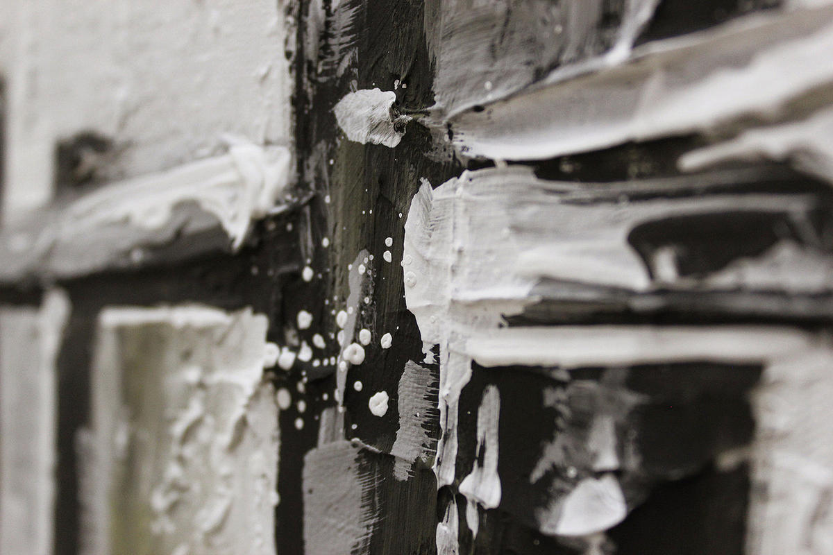 GEMÄLDE Großstadt auf Keilrahmen 200x100 cm - Schwarz, Holz (200/100cm) - YS-art gallery