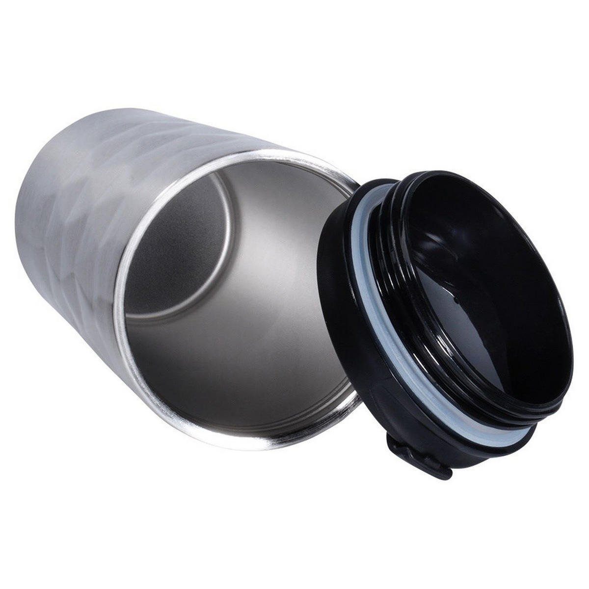 THERMOBECHER Edelstahl Soft-System 430 ml Grau - Grau, Metall (0.43L) - Orion 
