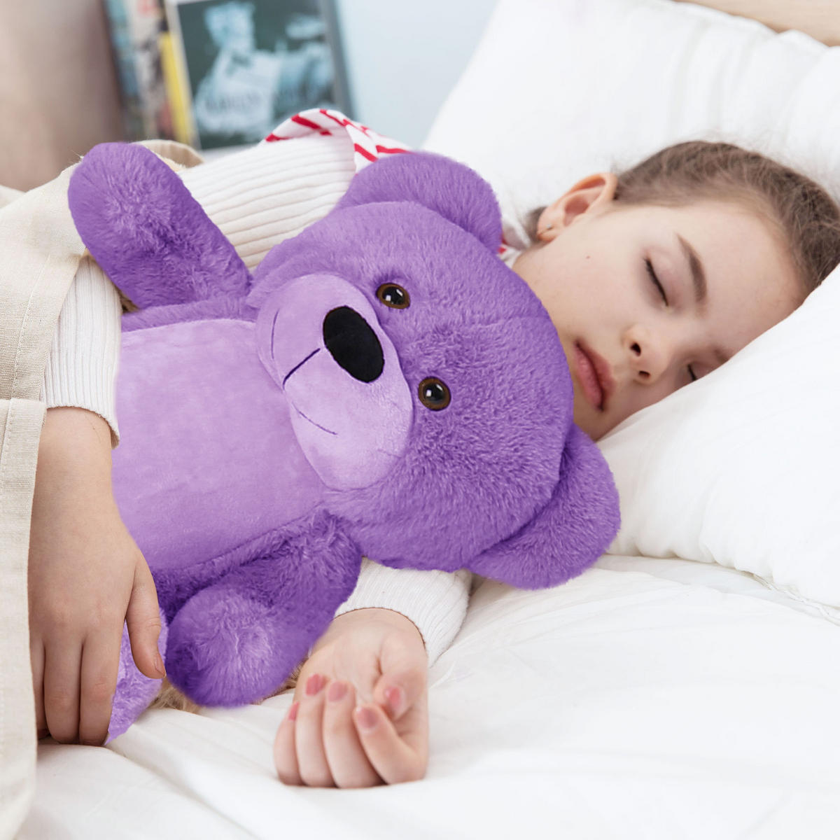 TEDDYBÄR süße Plüschtiere 25cm Lila - Lila, Textil (10/12cm) - Vercart