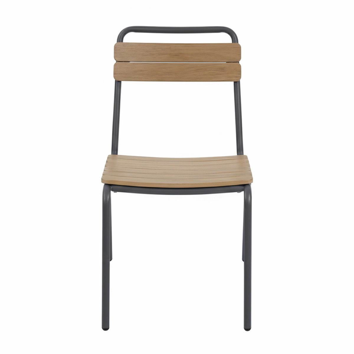 GARTENSTUHL, Anthrazitgrau - Grau, Metall (80/82/59cm) - Oviala