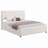 POLSTERBETT mit 4 Schubladen Beige - Beige, Holz (140/200cm) - Meubliv