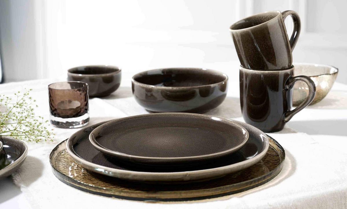 SERVIERPLATTENSET Eda braun 2er Set - Braun, Keramik (1/1/1cm) - Ritzenhoff Breker