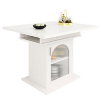 ESSTISCH Weiß 110-140/70/76 cm - Weiß, Glas/Holzwerkstoff (140/70/76cm) - Urban Meuble