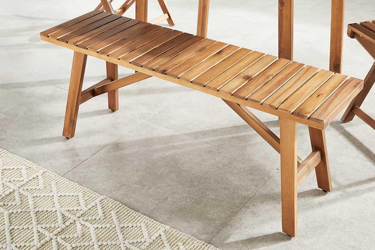 SITZBANK BALI Akazie Natur 110cm - Braun, Holz (110/43/30cm) - riess-ambiente