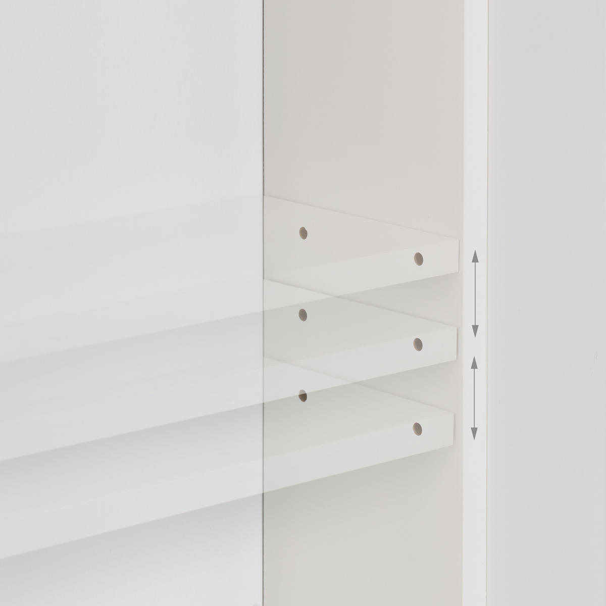 BADSCHRANK - Weiß Hochglanz/Weiß, Holzwerkstoff/Kunststoff (30/50/15.5cm) - Relaxdays