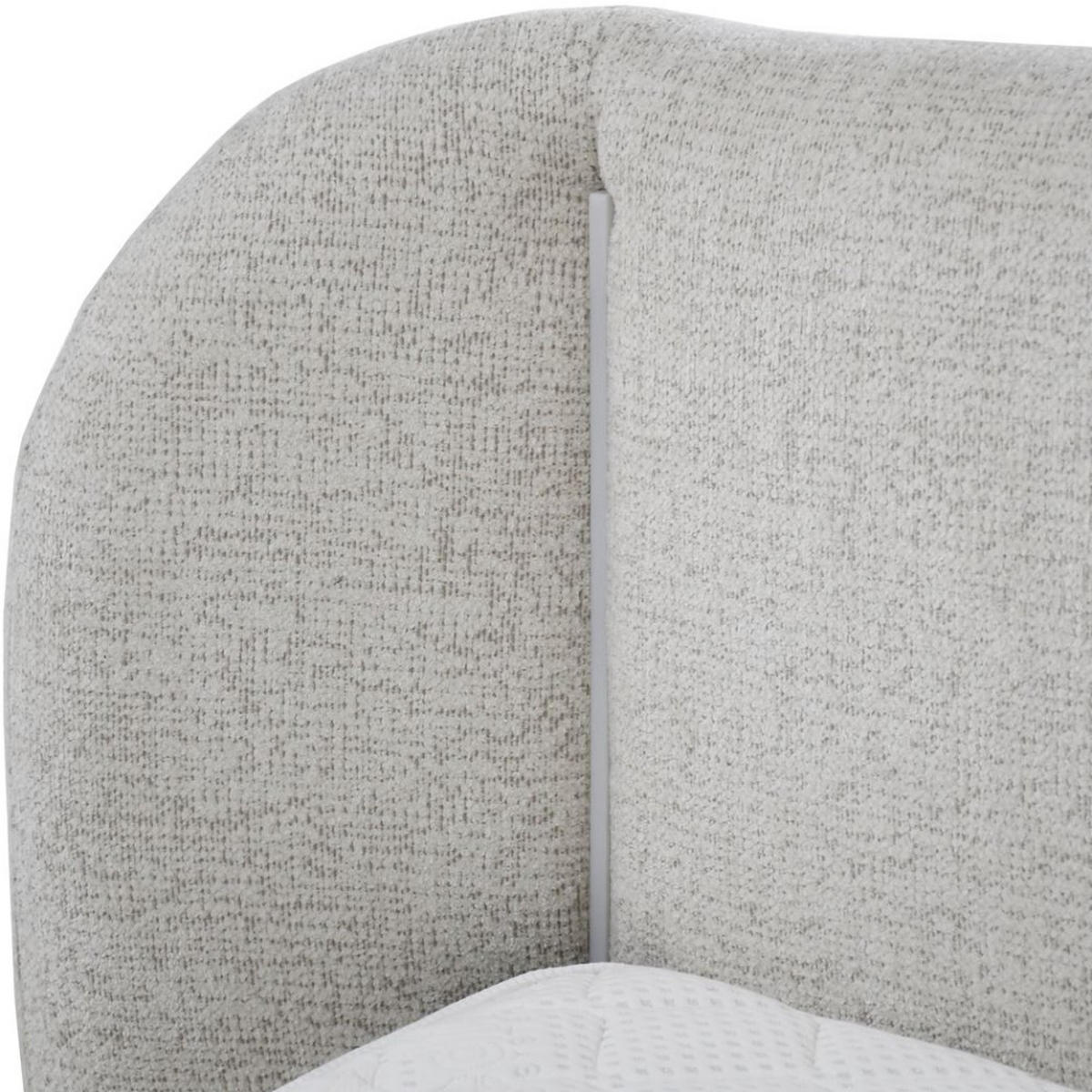 POLSTERBETT Corfu mit LED-Beleuchtung, mit Bettkasten, rundliche Formen, 160x200, Beige - Beige, Textil/Metall (160/200cm) - Beautysofa